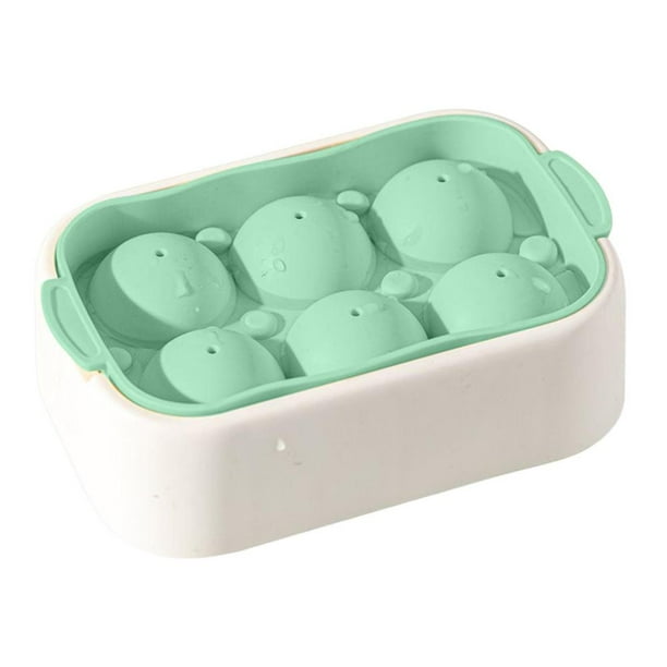 Round Ice Cube Mold 6 Cavity Ice Cube Molds for Cocktails Stackable