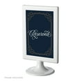thumbnail image 1 of Navy Blue Art Deco Vintage Framed Party Signs, Reserved, 4x6-inch, Includes Frame, 1 of 2