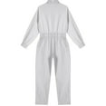 thumbnail image 6 of CHICTRY Big Girls Stand Collar Jumpsuit with Pockets Mechanic Boiler Suit One Piece Romper Coverall Ivory 16, 6 of 7