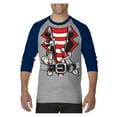 thumbnail image 1 of MmF - Mens Raglan Sleeve Baseball T-Shirts, up to Size 3XL - Pirate Costume, 1 of 4
