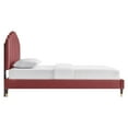 thumbnail image 5 of Modway Daisy Modern Performance Velvet Queen Platform Bed in Dusty Rose, 5 of 5