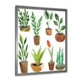 thumbnail image 2 of Designart 'Eight House Plants In Claypots' Traditional Framed Art Print, 2 of 4