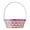 Pink Purple, variant on Round Bamboo Basket, Blue and Yellow, 13.5" x 16", Easter by Way To Celebrate