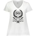 thumbnail image 3 of Inktastic Born in 1966 Limited Edition Women's Plus Size V-Neck T-Shirt, 3 of 5