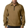 thumbnail image 6 of Zimjoy Quarter Zip Pullover Men Mock Neck Long Sleeve 1/4 Zip Pullover Mens Casual Brown Zip Up Hoodie Lightweight Winter Big and Tall Shirts for Men, Light Brown XL, 6 of 6
