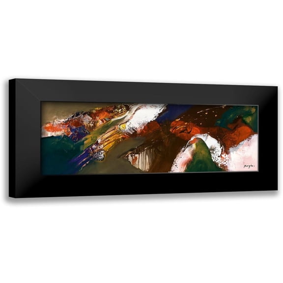 Magis, Pascal 14x7 Black Modern Framed Museum Art Print Titled - Terre brulee II