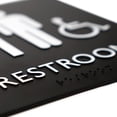 thumbnail image 2 of Lorell, LLR02655, Restroom Sign, 1 Each, Black, 2 of 4