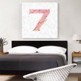 thumbnail image 2 of ARTCANVAS Chic Pink Gold Alphabet Number 7 Seven Numeral Canvas Art Print - Size: 36" x 36" (1.50" Deep), 2 of 9