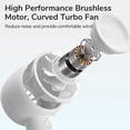 thumbnail image 3 of Mini Portable Fan-Bladeless Safe Design, Powerful Turbo Handheld Fan with 3 Speeds, USB Rechargeable, Small Pocket Design for Travel/Lash, Gifts For Girls/Women, 3 of 5