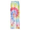 thumbnail image 4 of Colorful Tie-dye Swirl Pajamas For Women Loose Retro Night Pajama Pants Comfortable Sleepwear Bottoms Homewear, 4 of 6