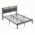 thumbnail image 2 of Queen Size Metal Platform Bed with Storage & USB | Easy Assembly | Durable, 2 of 11