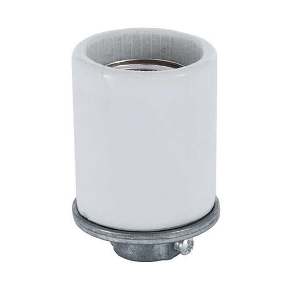 B&P Lamp® Porcelain Keyless Med. Base Socket with 1/4 IPS cap