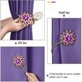 thumbnail image 4 of Crystal Curtain Tiebacks, 2 Pack Star Style Curtain Holdbacks Diamond Clips with Stretchy Wire Rope for Home Office Decoration, 4 of 7