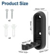 thumbnail image 2 of Unique Bargains Round Coat Hook Wall Mount Folding Hook Black 2.87"x0.91"x0.47", 2 of 7