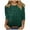 Green, variant on Sparkly Sequin Top for Women with Three Quarter Sleeve Round Neck Loose Fit Shirt Casual Evening Glitter Blouse S Size Black
