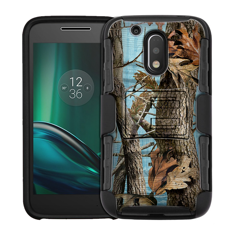 Motorola Moto G Play Armor Hybrid Case Camo Tree on Blue Walmart