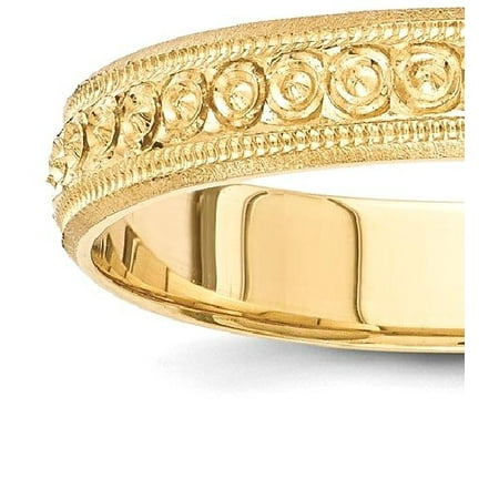 Ring Guards Yellow Jewelry - 14kt Yellow Gold 3mm Design Etched Wedding Ring Band Size 8.00 Fancy Fine Jewelry For Women Gift Set