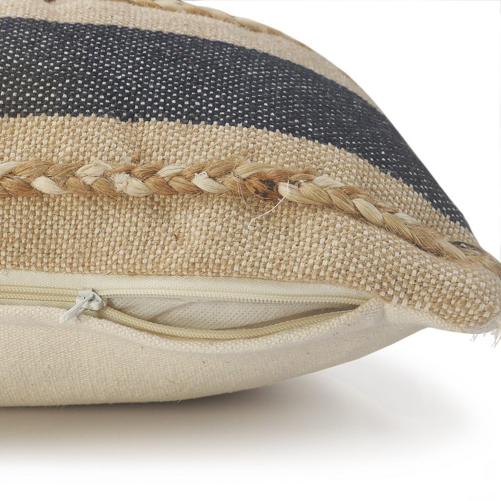 Ox Bay Daniel 14" x 36" Denim/Tan Striped Adult Decorative Lumbar Throw Pillow Cover