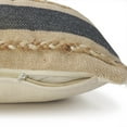 thumbnail image 3 of Ox Bay Daniel 14" x 36" Denim/Tan Striped Adult Decorative Lumbar Throw Pillow Cover, 3 of 9