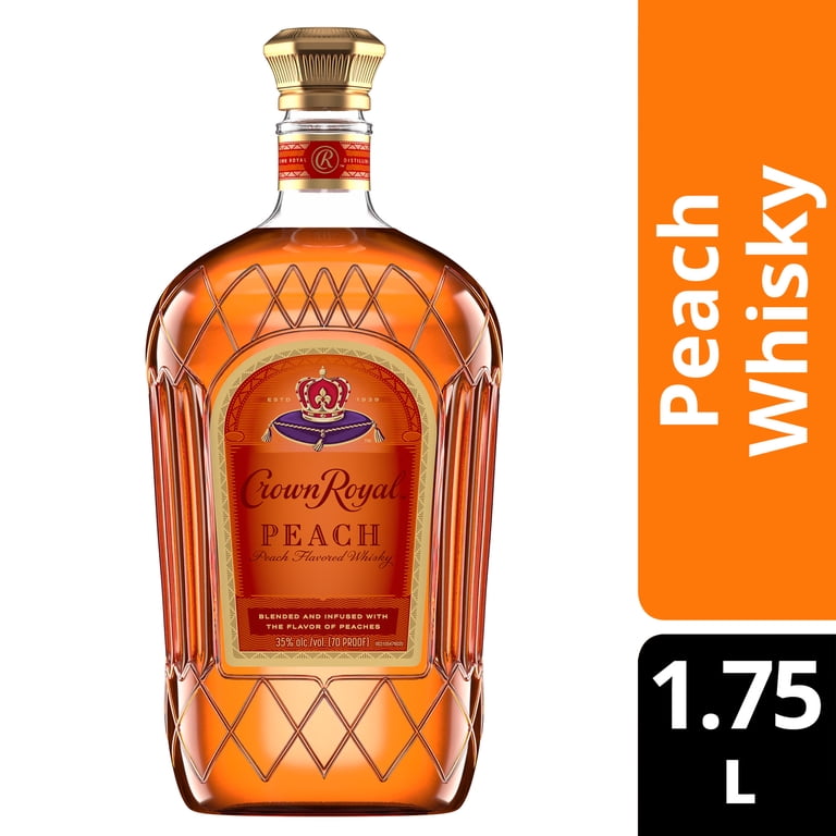 Crown Royal Peach Flavored Whisky, 1.75 L, 35% ABV - Walmart.com