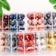 thumbnail image 3 of Billuyoard 12 Uds. De adornos de plástico fáciles de brillar para boda y Año Nuevo, bola colgante de Navidad, cantidad suficiente Kits de decoración para fiestas rojo, 3 of 6