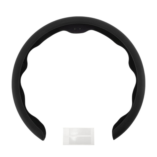 Cubierta de volante de cuero sintético PU, protector de volante de ABS para automóvil, 1 pieza