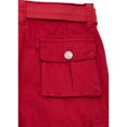 thumbnail image 4 of RAW X  Boy's Belted Twill Cargo Shorts, Red, 16, 4 of 6