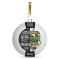 thumbnail image 3 of Thyme & Table 12" Non-Stick Signature Ribbed Fry Pan- White & Gold, 3 of 6