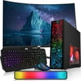 thumbnail image 1 of Restored HP Desktop Computer PC – Intel Core i5, 32GB ARGB RAM, 2TB SSD, 32 Inch Curved Monitor, RGB Keyboard with AI Copilot Key and Mouse, RGB Soundbar, Windows 11 Pro, 1 of 8
