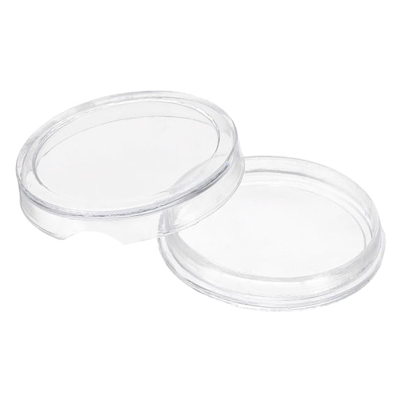 Uxcell Silver Dollar Coin Holders 18mm, 50 Pcs Clear Plastic Round Coin Container Case