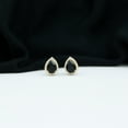 thumbnail image 3 of Rosec Jewels 2 CT Classic Pear Cut Black Onyx and Moissanite Stud Earrings, 14K Yellow Gold, 3 of 8