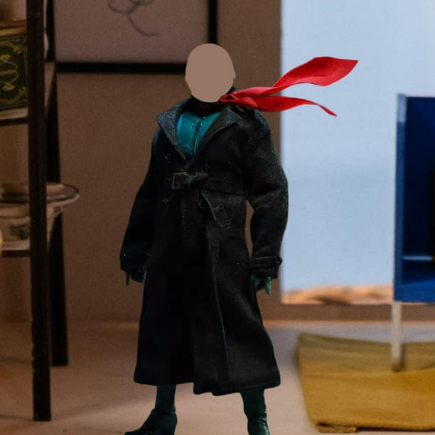 KLKCMS 1/12 Scale Trench Coat Cosplay Vest Costume for 6'' Action