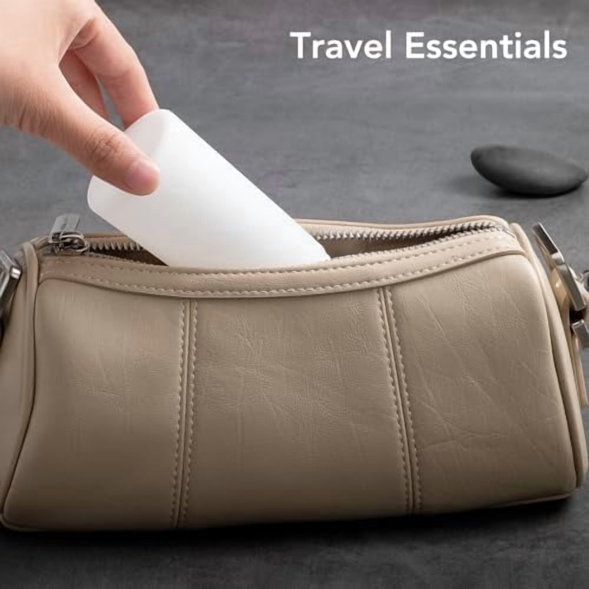 TSA Approved 3.4oz Portable Toiletry Bottles, BPA Free Leak Proof Refillable Travel Accessories with Clear Toiletry Bag, Black, White