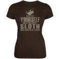 thumbnail image 1 of Toujours Tre Vous-Même Sloth T-Shirt Doux Juniors Marron, 1 of 1