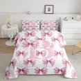 thumbnail image 3 of Feelyou Cute Pink Monogrammed Queen Comforter Set for Child, Kawaii Bow Letter B Bedding Sets, Dreamy Princess Style Reversible Bedding Comforter Set, Breathable Home Decor, 3 Pieces, 3 of 9