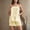 🔥 Yellow_New, variant on Gifts Dianli Striped Set Women Sleeveless Blouse Fold Pocket Top And Shorts Two Piece Adjustable Buckle Camisole Pleated Pocket Lightweight Summer Matching Outfit