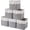 White&Grey-12"x12"x12", variant on 12 x 12 Inch Cube Storage Bins, 6 Pack Large Collapsible Fabric Storage Bin with Ropes, Foldable Storage Cubes for Home, Office,Closet, Clothes, Toys Organizer (White & Grey)
