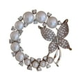 thumbnail image 2 of AYYUFE Delicate Small Brooch Pin Gift Faux Pearls Rhinestones Butterflies Brooch Costume Accessories, 2 of 8