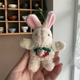 thumbnail image 4 of Bottone Lovely Plush Necklace Rabbit Charm Keychains Cute Plush Ornament Pendant Bag Charm Car Keyring Backpack Decoration, 4 of 7