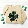 thumbnail image 6 of ClodeEU Womens Saint Patrick's Day Print Sweatshirt ，Classic Long Sleeve Crewneck Pullover Beige,Womens Plus XXL, 6 of 6