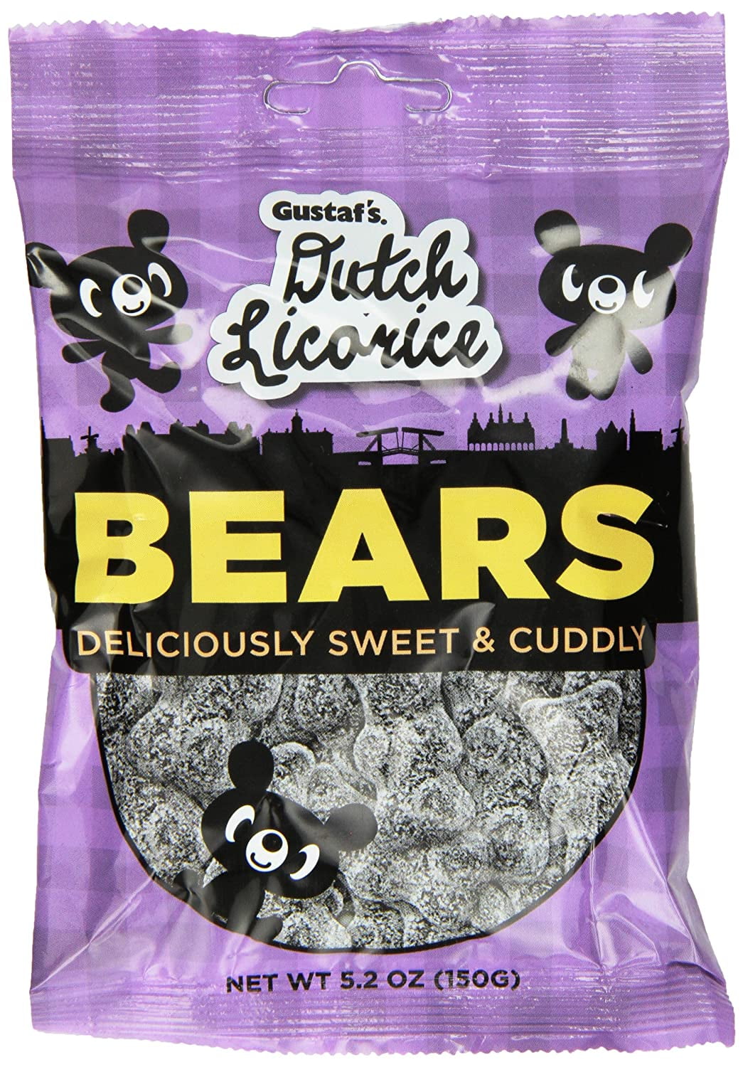 Gustafs Dutch Licorice, Sugared Licorice Bears, 5.2 Ounce (Pack of 12