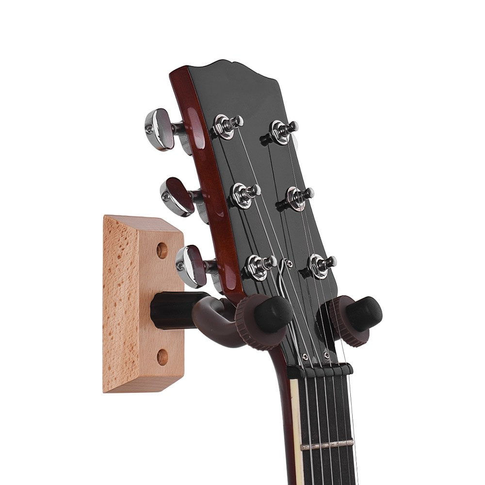 Support Mural Pour Guitare (acoustique, Classique, électrique, Basse) - 2 Crochets Réglables Avec Vis Et Chevilles Incluses - Gain De Place Et Protection - 7