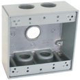 thumbnail image 1 of Hubbell Electrical TGB75-5 2 Gang Outlet Box- Gray, 1 of 1