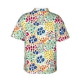 thumbnail image 3 of Goofa Cartoon Flowers Hawaiian Shirt for Men, Unisex Summer Beach Casual Short Sleeve Button Down Shirts,Aloha Tropical Floral print shirt-Medium, 3 of 9