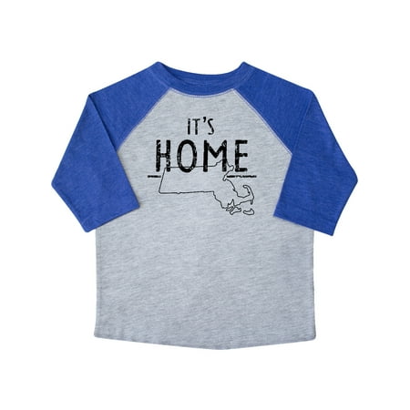 

Inktastic It s Home- State of Massachusetts Outline Distressed Text Gift Toddler Boy or Toddler Girl T-Shirt