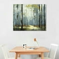 thumbnail image 2 of COMIO  Canada Contemporary landscape, Sky Branches- Birch Trees, Modern Décor for Home and Office, Green, Blue, White, 2 of 4