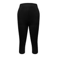 thumbnail image 7 of Capri Leggings for Women Elastic High Waist Lightweight Slim Fit Slit Hem Stretchy Workout Yoga Pants Capris, 7 of 7
