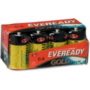 Eveready EVEA958CT Energizer Alkaline D Batteries - Pack of 8, Red