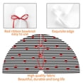thumbnail image 4 of Yiaed Ladybugs on Black and White Striped Print Christmas Tree Skirt , Tree SkirtsTree Mat for Christmas Winter Holiday Indoor Decorations-48", 4 of 7