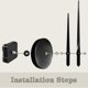 thumbnail image 4 of Large Clock Hands And MechanismModern Black Long Hands Wall Clock, 4 of 5